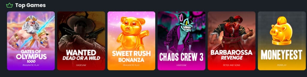 Top Games Winningz Casino